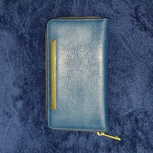 Fossil Dark Blue Leather Wallet
